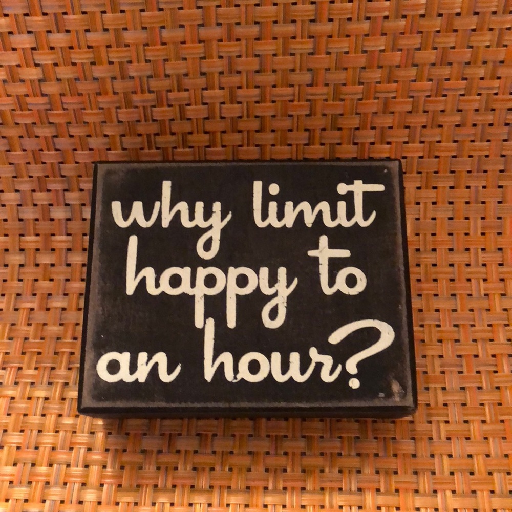 Happy Hour Quote Wooden Sign